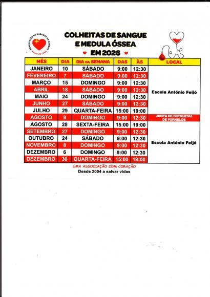Colheitas de Sangue e Medula &Oacute;ssea em 2026