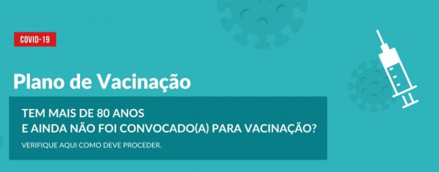 COVID-19 // Formulário que permite às pessoas com mais de 80 anos sinalizar que ainda não foram convocadas para vacinação, atualizar os seus dados e o local de vacinação