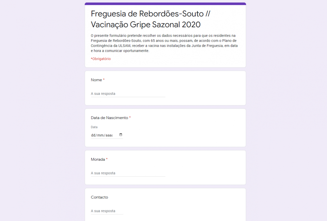 GRIPE SAZONAL - VACINAÇÃO 2020